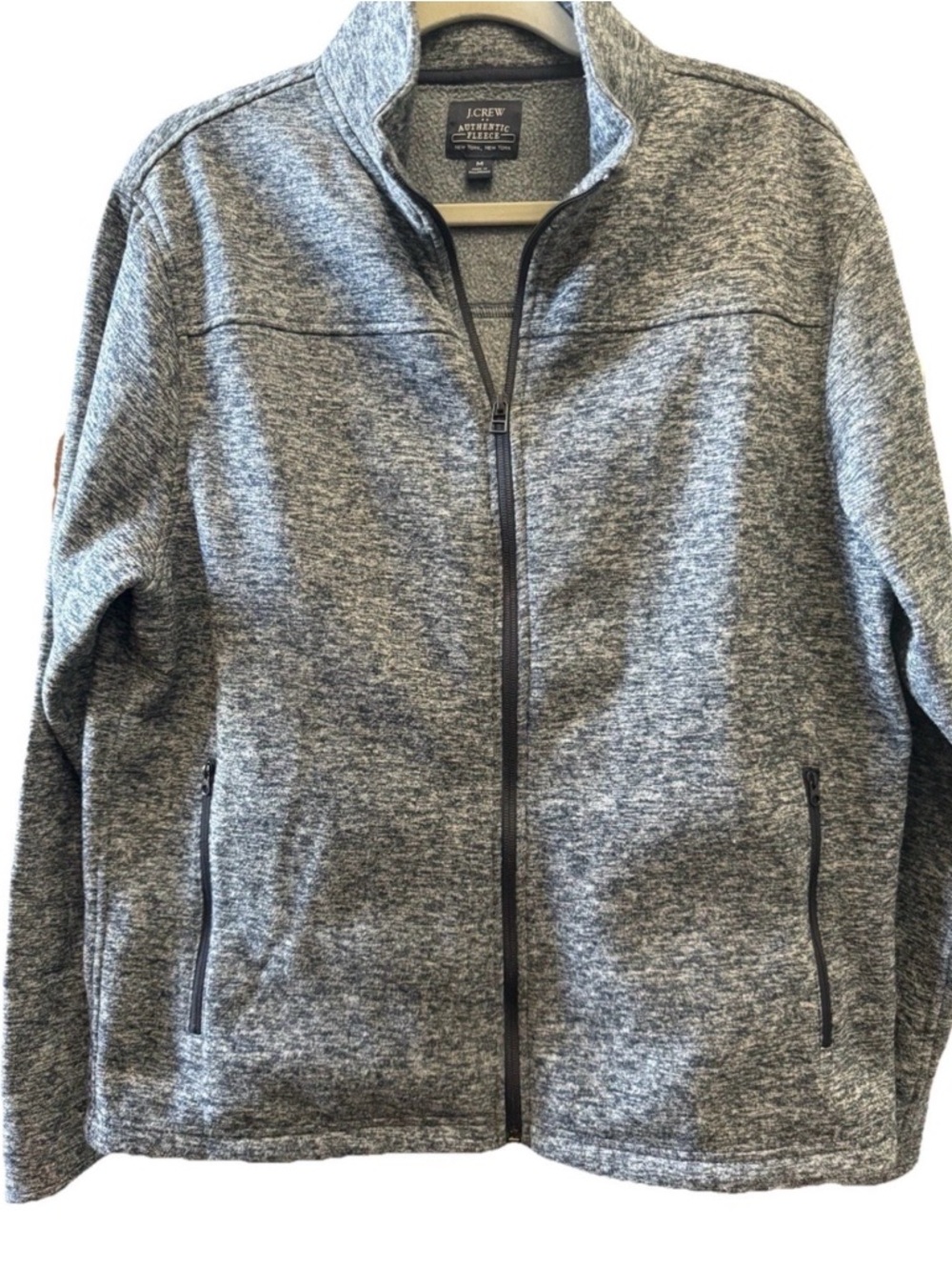 J. Crew Men's Heather Gray Zip-Up Sweater Jacket
